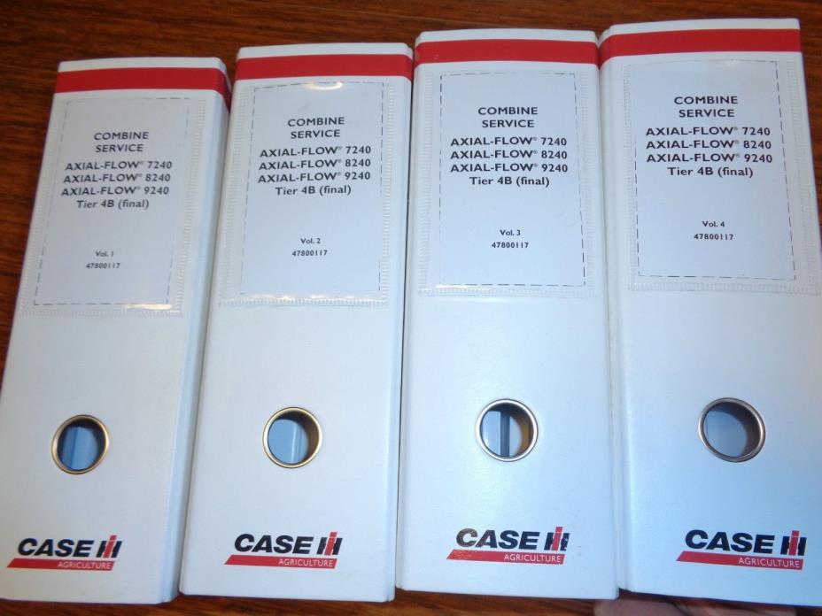 Case IH 7240 8240 9240 Axial Flow combine service repair manual set Tier 4B OEM