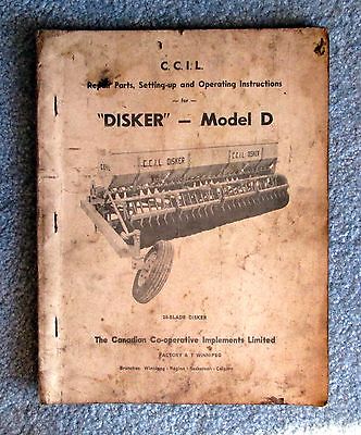 Co-Op Implements CCIL Model D Disker Owner's manual meoc