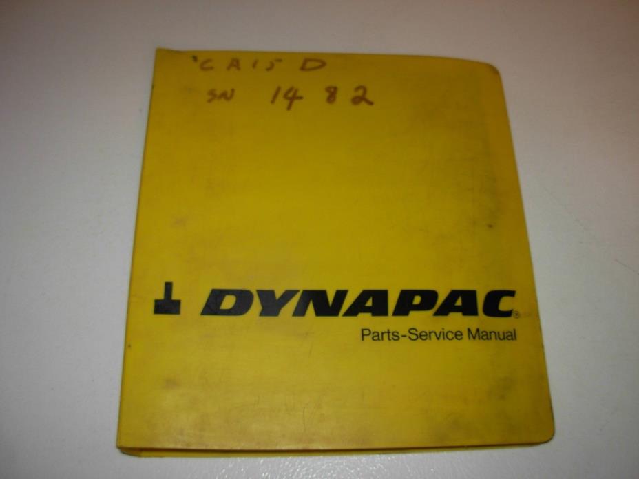 Dynapac CA-15 CA-15D CA-15PD Compactor Parts & Service Manual