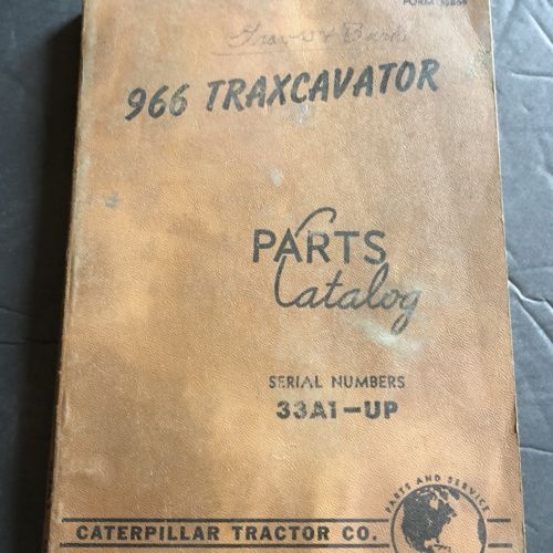 CAT Caterpillar 966 PARTS MANUAL BOOK TRAXCAVATOR 1962