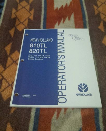 New Holland 810TL 820TL Operator's Manual 2006 for tractors Nice