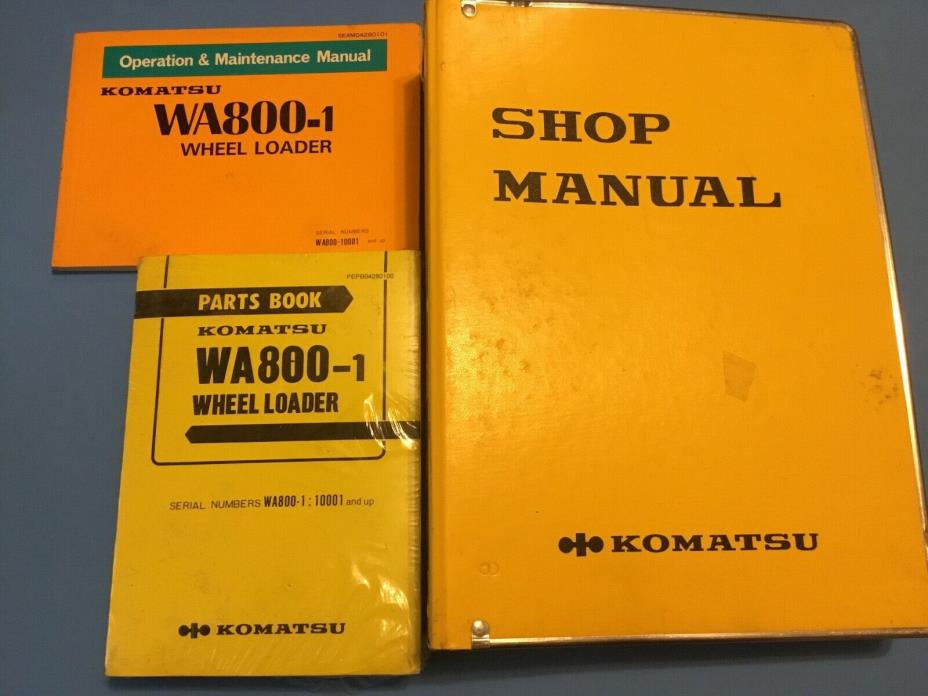KOMATSU WA800-1  SERVICE SHOP REPAIR BOOK MANUAL,parts book and maintenance