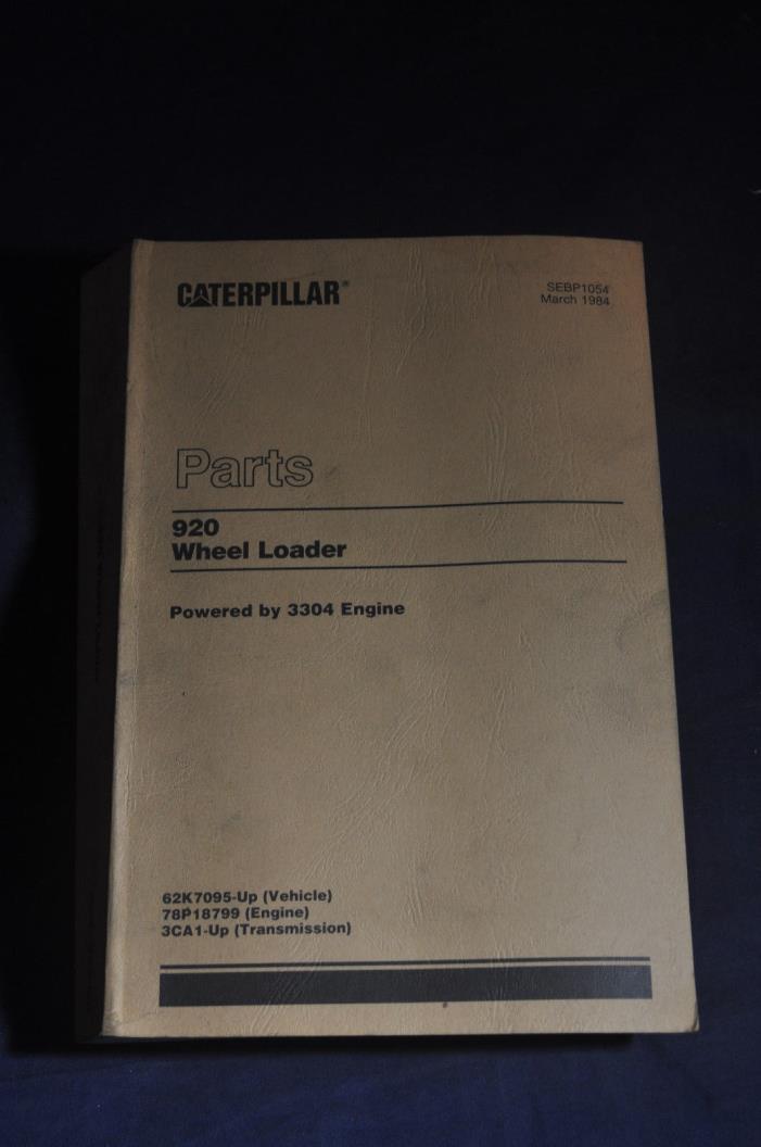 920 Wheel Loader Powered by 3304 Engine Caterpillar Parts Catalog