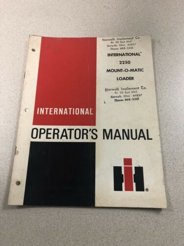 IH International 2250 Mount-O-Matic Loader Operators Manual