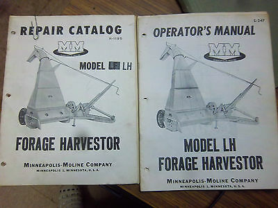 Minneapolis Moline LH Forage Harvestor Repair Part~Operator~Maintenance Manual