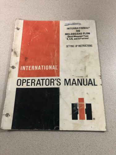 IH International 720 Moldboard Plow Operators Manual *