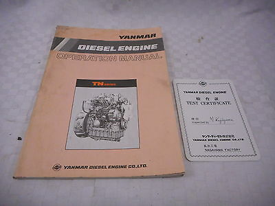 Yanmar TN Series Diesel Operation Manual, 4 Languages, Nice, 3TN, 4TN