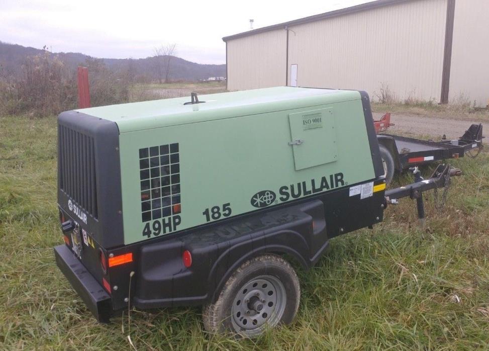 Sullair 185CFM Towable Air Compressor 49HP
