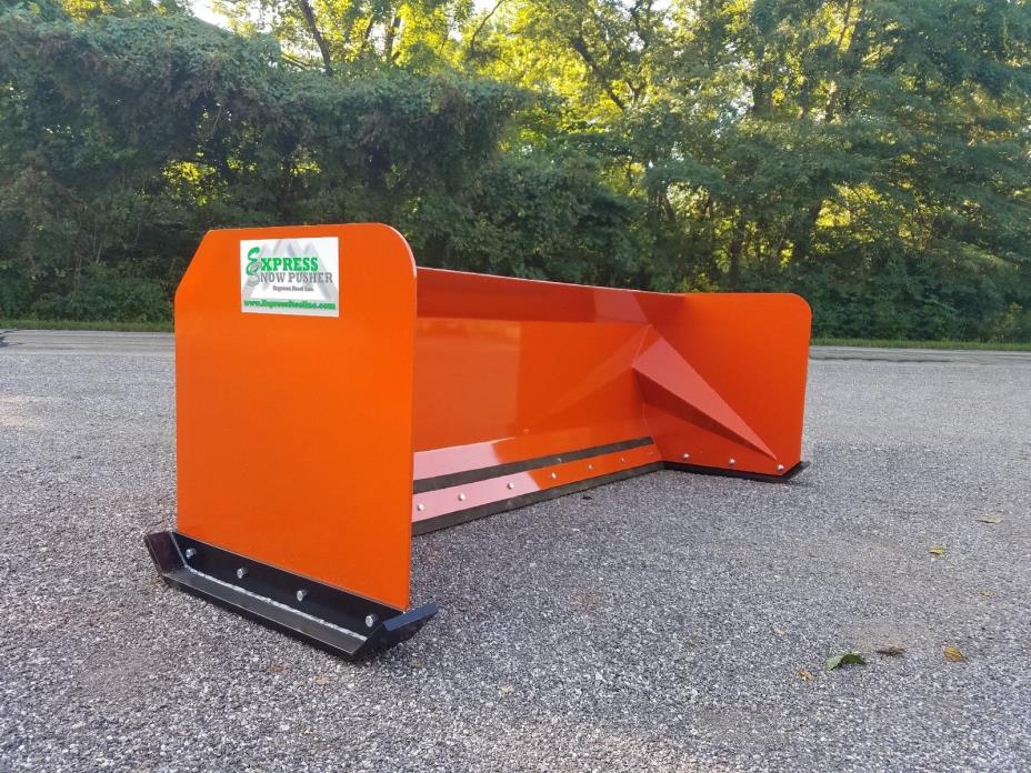 7' Kubota Orange skid steer snow pusher box FREE SHIPPING- RTR skid steer Bobcat