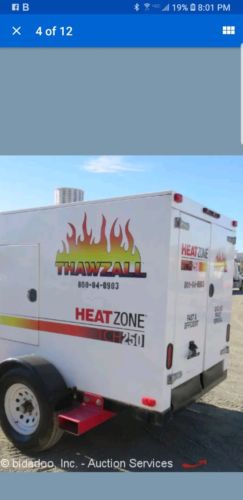 2014 Thawzall Heat Zone TCH250 Towable Glycol Ground Surface Heater 280,000 BTU