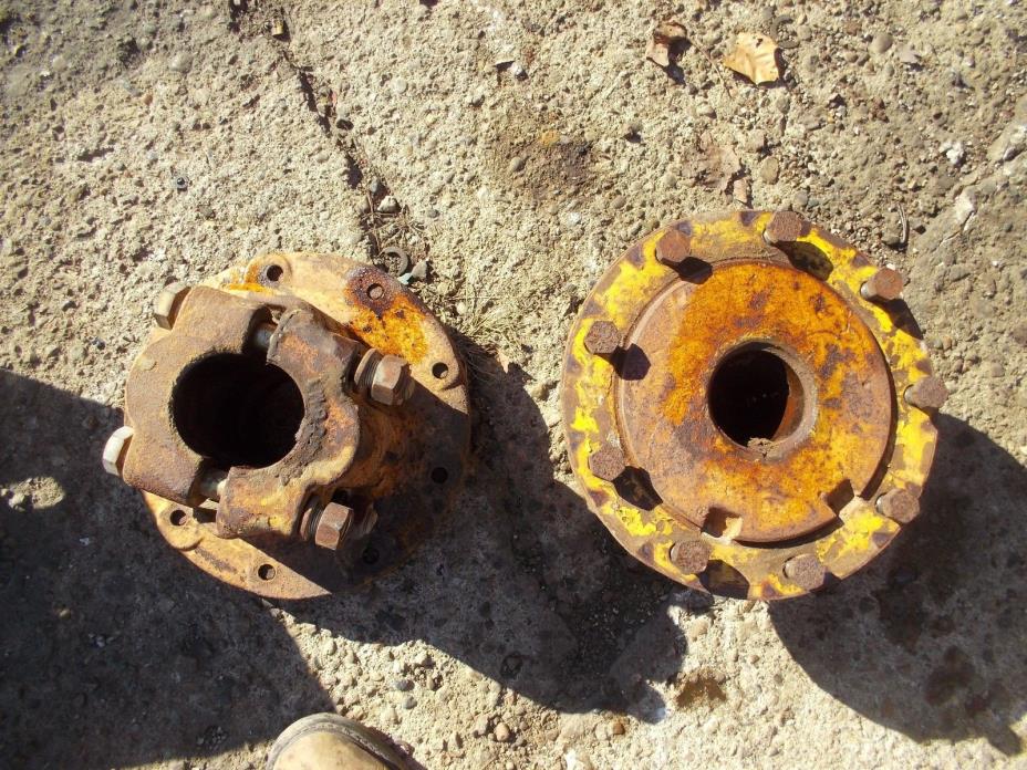 Massey Harris 33 Tractor MH axle hubs hub & square bolts 9 bolt press steel rim