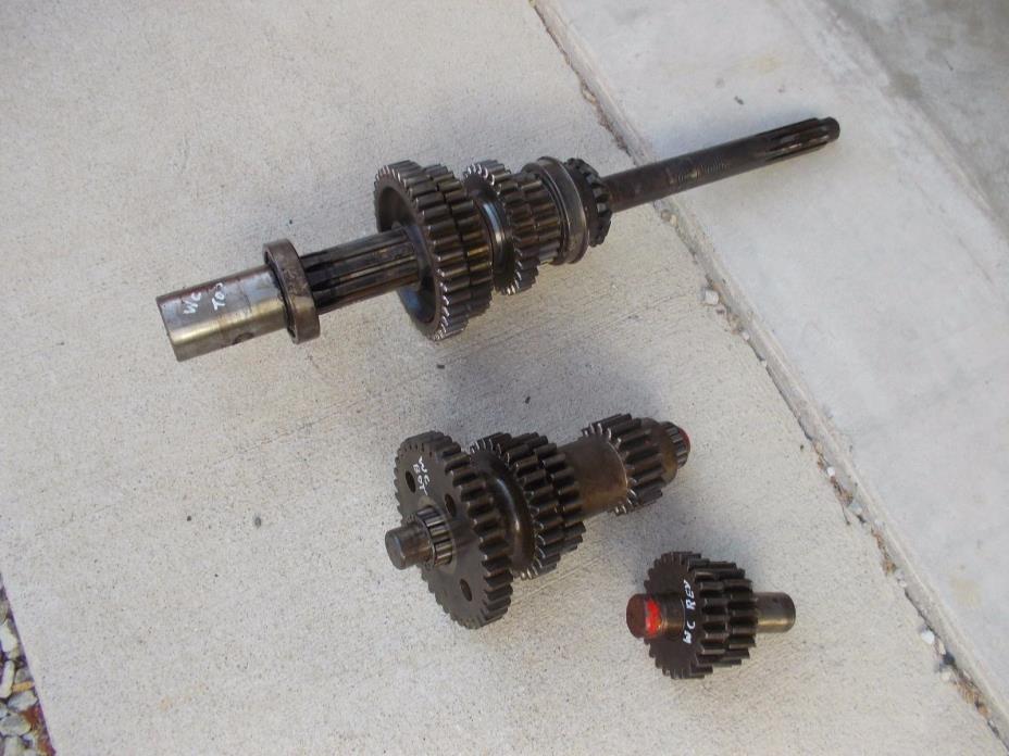 Allis Chalmers stl WC Tractor AC transmission lower & top rev drive gears shafts