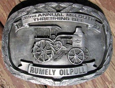 NOS 1917-1924 RUMELY OILPULL TRACTOR BELT BUCKLE SERIAL NUMBER 201 of 250 #E535