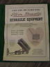 TWIN DRAULIC HYDRAULIC EQUIPMENT,HOIST,FARM,TRUCK DUMP ADVERTISING