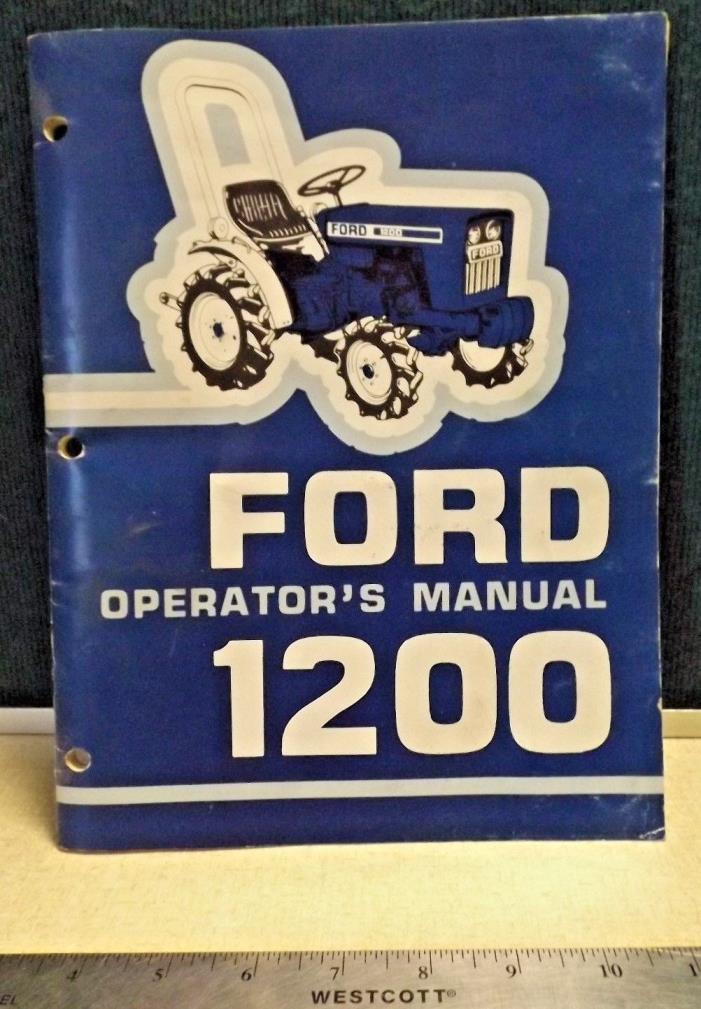 Vintage FORD 1200 Operator's MANUAL EUC