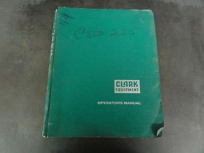 Clark C500-235 C500-Y235 C500-F235 C500-FY235 Operators Manual
