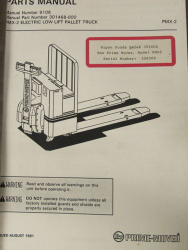 Prime-Mover 9108 Manual