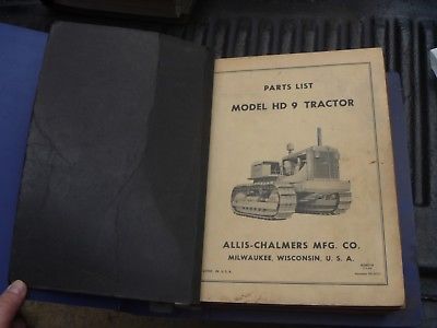 Fiat-Allis HD9 HD10 HD11 HD11GC Tractor Parts Catalog Manual