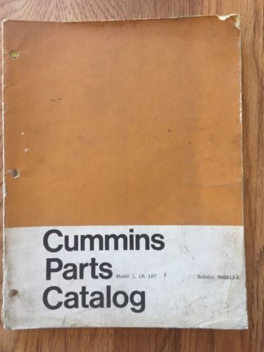 Cummins Models L LR LRT Engine Parts Catalog Manual Book Shop Service Diesel