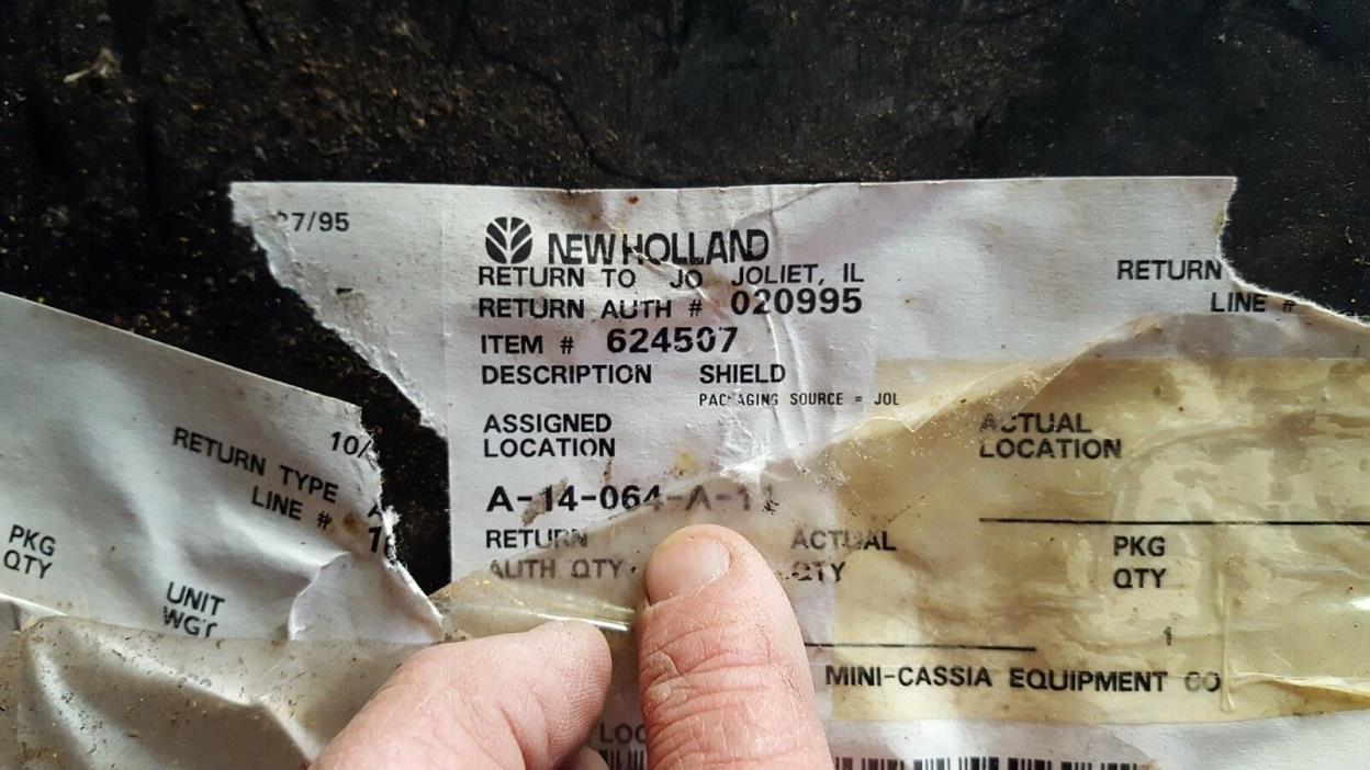 New Holland Part # 624507 SHIELD