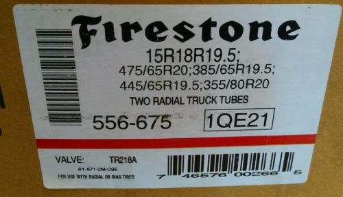 New 15R18R19.5 Firestone Tube Truck Tractor Skid #556-675 475/65R20 385/65R19.5