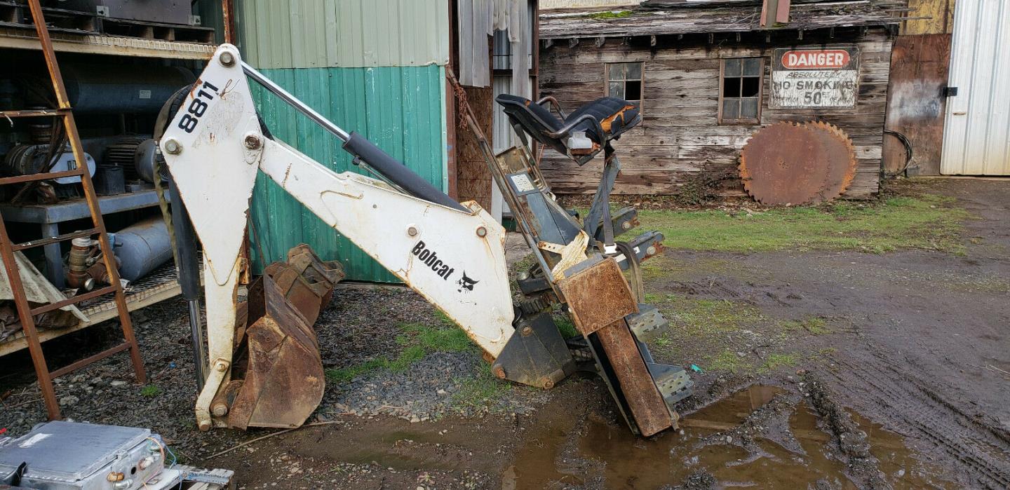 Bobcat 8811 Backhoe Attachment For Skid Steer Loader, with 2 buckets!