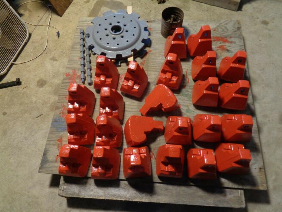 Ford Ferguson tractor COMPLETE set (24) pie weights Centers & mount bolts 1100 #