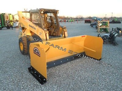 Snow Pusher, 10' Skidsteer Quick Attach: Worksaver, Rubber Edge, 36