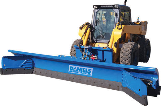 Daniels straight blade snow plow for skid steer or mini loader Cat Case Bobcat