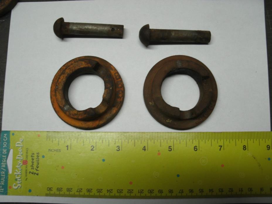 Vintage farm implement Wheel Collars and pins