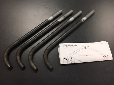 Center pivot anchor bolt Lot of 4 pad irrigation Valley Reinke Zimmatic W/ Plans