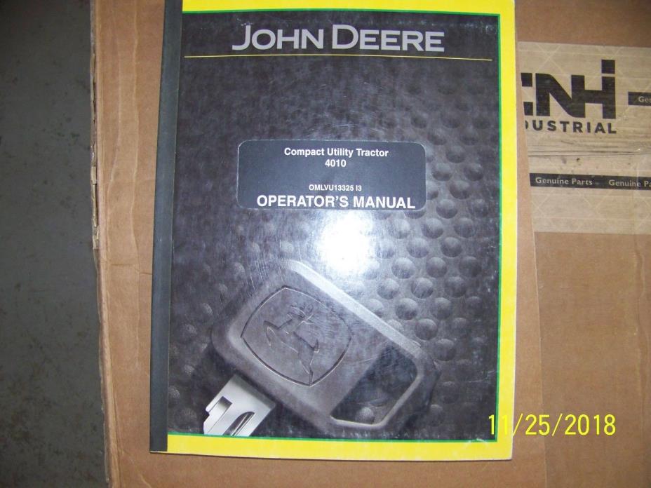 John Deere Owners Manual 4010 Tractor OMLVU13325