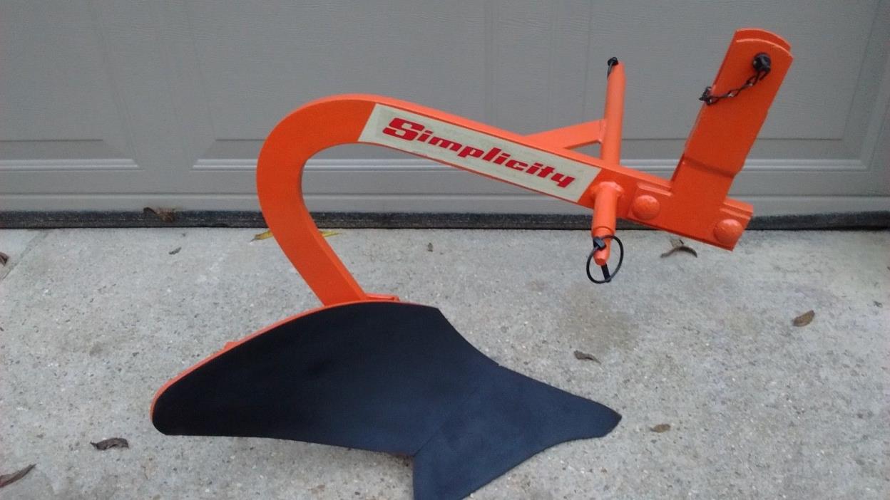 Simplicity garden plow for 3-point hitch