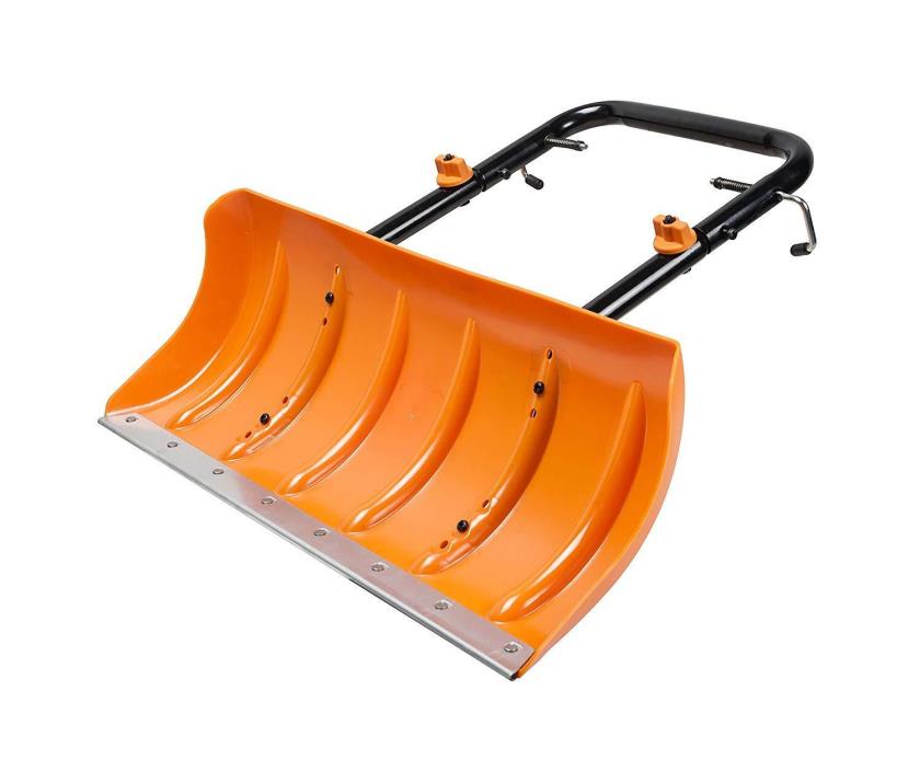 NEW Black Orange Aerocart Snow Plow Attachment - Galvanized Steel Rust Resistant