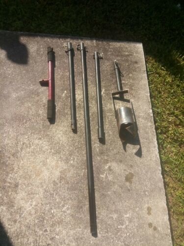 Earth  Auger, Earth Drill Post Hole Digger, 10' Long, w/Detached Extensions