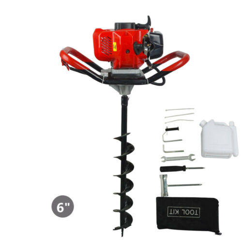 52cc Post Hole Digger 2.2HP Gas Powered W/6