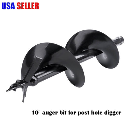 10 Inch Diameter Earth Auger Drill Bit Fit For Hand-Held PostHole Digger US NEW