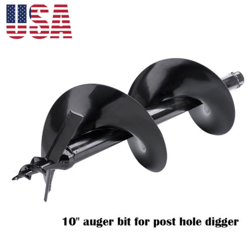 10 Inch Diameter Earth Auger Drill Bit for Hand Held Post Hole Digger US Stock
