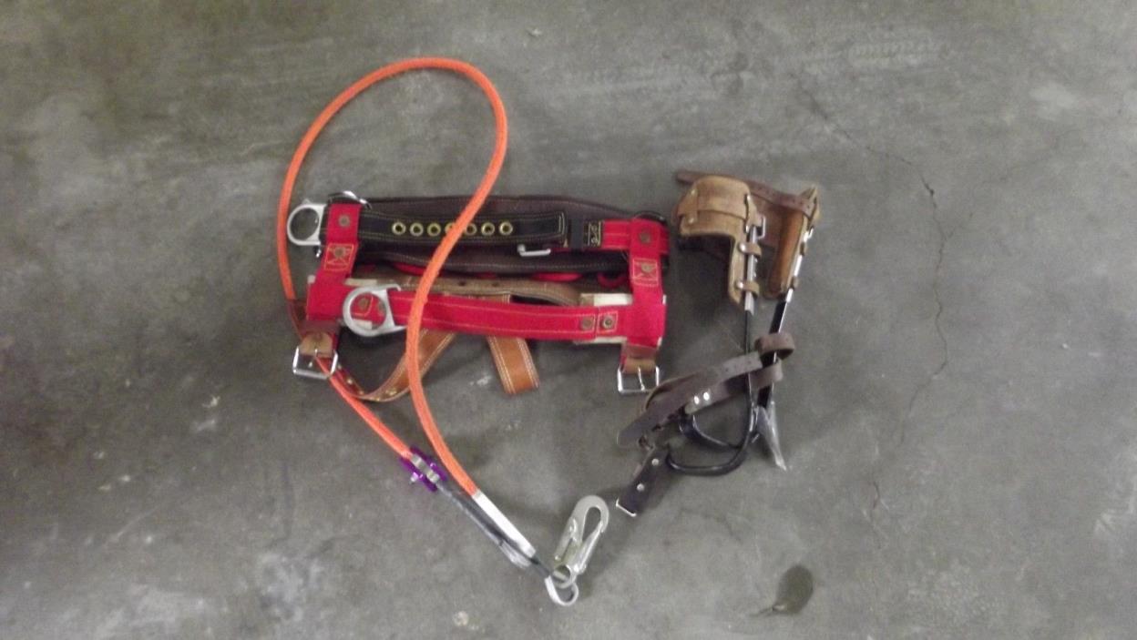 Weaver Climbing saddle, Spikes and wire core flip line