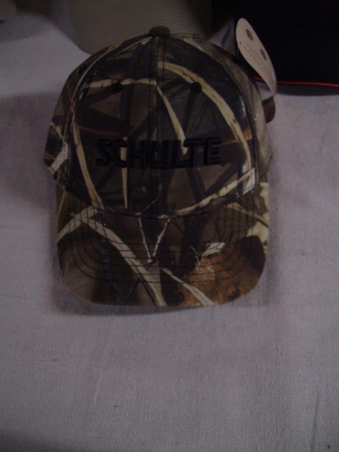 SCHULTE MOWERS Camo Ball Cap Hat One Size fits most. new old stock. with tags