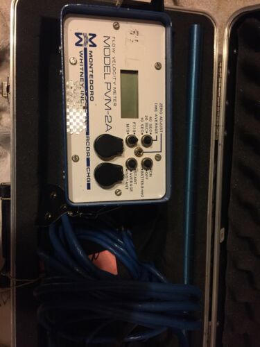 MONTEDORO WHITNEY PORTABLE FLOW VELOCITY METER PVM-2A USED