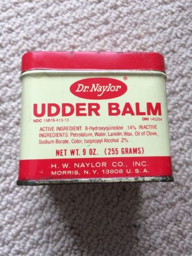 Vintage Dr. NAYLOR Udder Balm Tin 9 Oz - N W NAYLOR Co. Morris NY