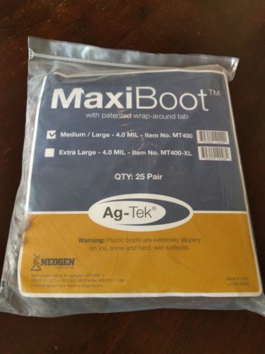 NEOGEN CORPORATION MaxiBoot Boot Cover, Medium/Large, 25-Pr. MT400