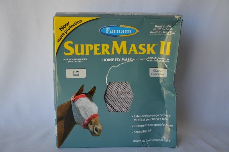 Supermask II Horse Fly Mask Farnam Classic Collection Size: Foal NEW Box Damaged