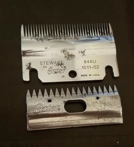 Stewart Oster Blade Set 84AU & 83AU for Livestock Oster Clipmaster Clipper
