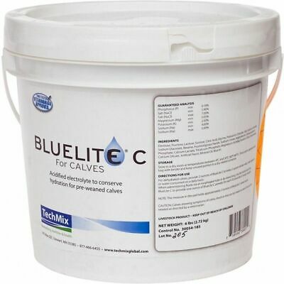 Techmix Bluelite C 6 Pounds Rehydrate Calves Electrolytes