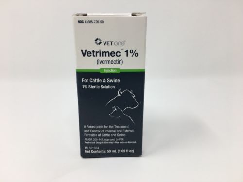 Vetrimec 1% Injection For Internal And External Parasites On Cattle And Swine