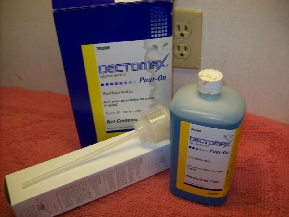 DECTOMAX POUR-ON 5 mg Doramectin Cattle Dewormer Weatherproof 1 liter Free ship