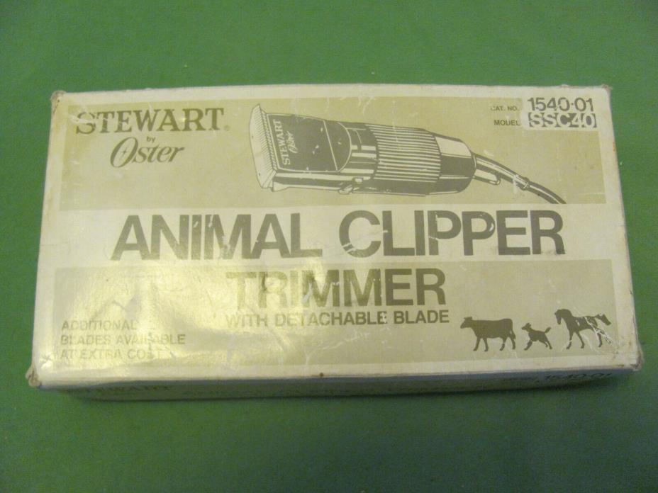 Vintage Stewart By Oster Animal Clipper Trimmer SSC40 .