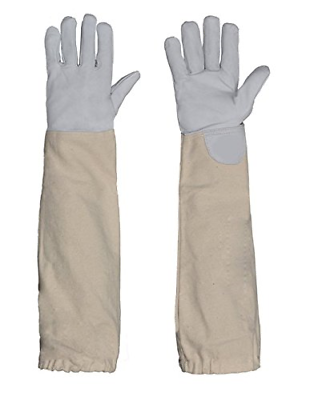 CIOGO Goatskin Beekeeper Gloves for Maximum Protection with Vented Sleeves Large